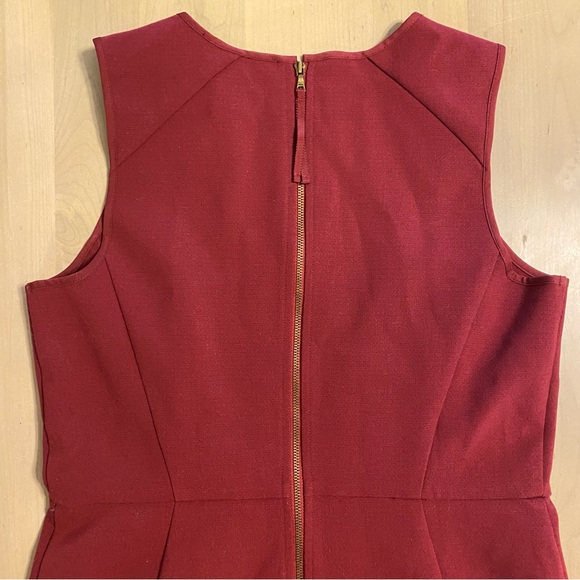 Ann Taylor LOFT Maroon Red Petite Sheath Dress - Size 4 Petite - Picture 4 of 6